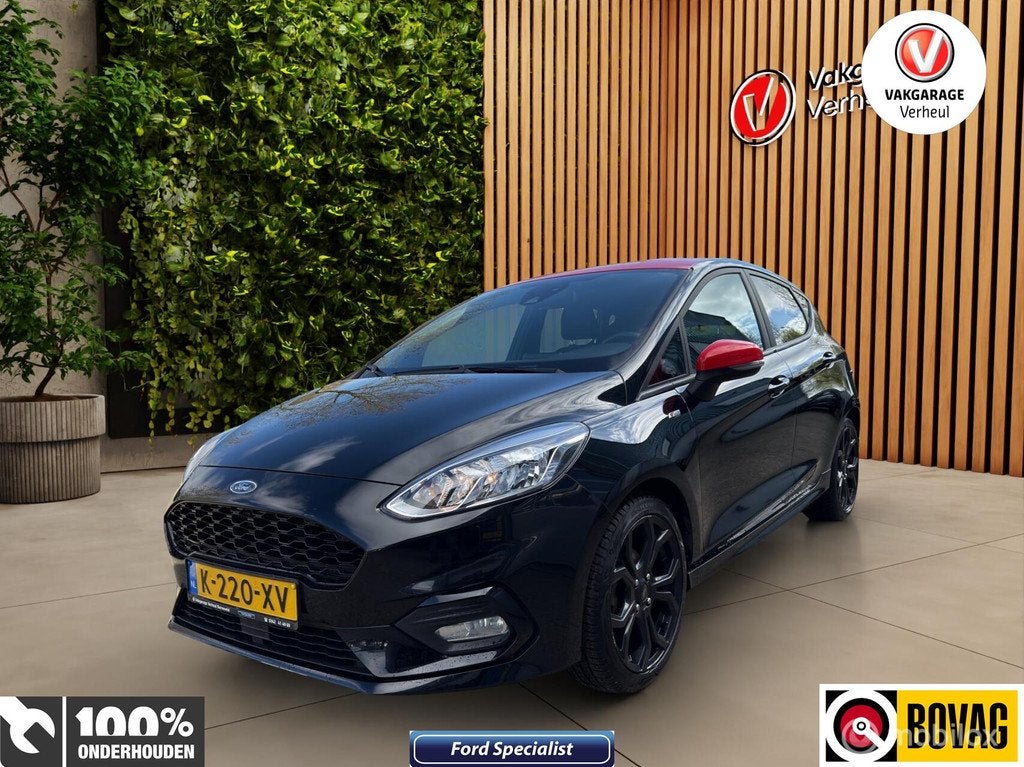 Ford Fiesta 1.0 EcoBoost ST-Line|125Pk|Complete ST-Line!, Euro 6, 1153 kg, Zwart, Handgeschakeld