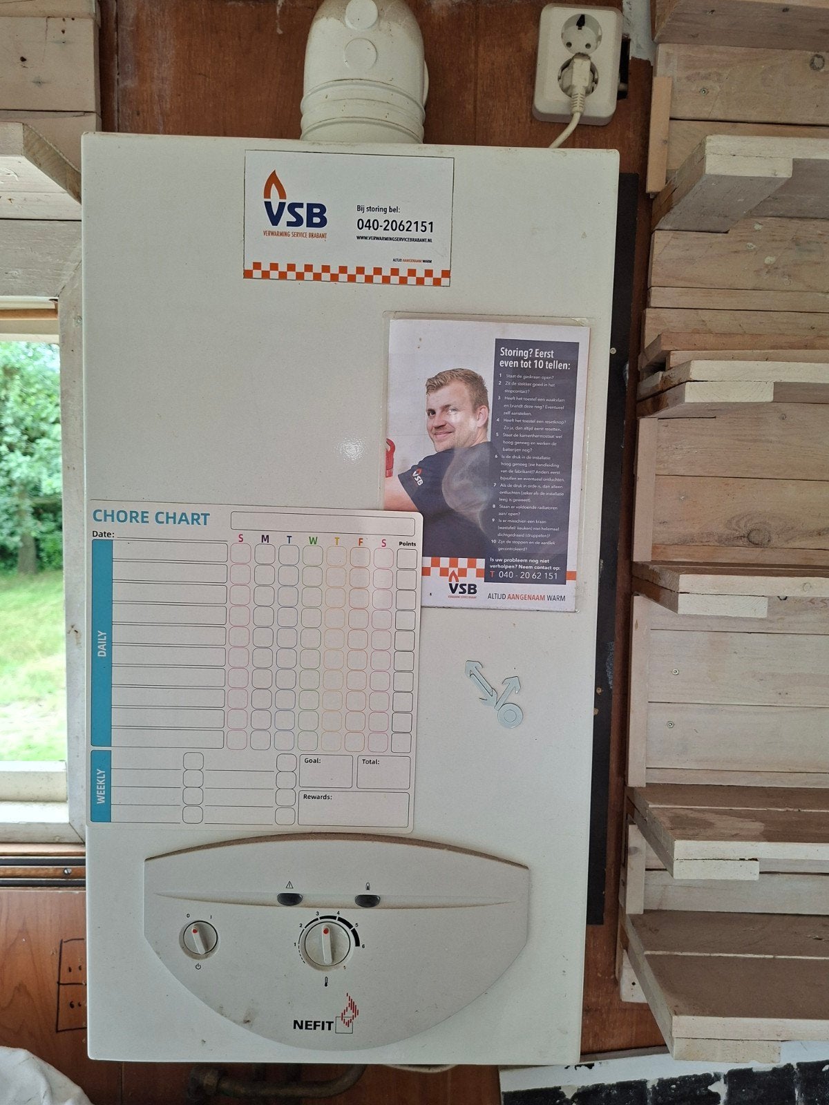 nefit bad geizer op propaan gas, Ophalen, Gebruikt, Rond, Binnen