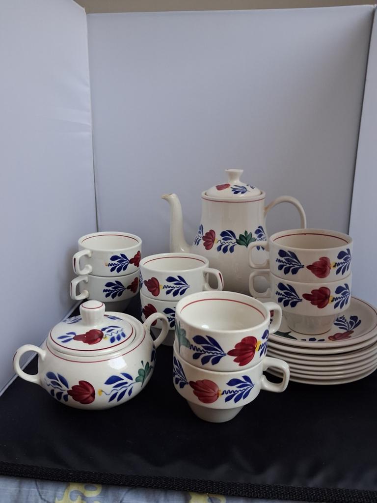 Boerenbont groot koffieservies, Huis en Inrichting, Keuken | Servies, Ophalen, Zo goed als nieuw, Boerenbont, Porselein