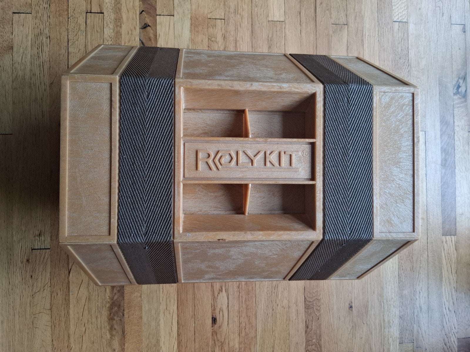 Rolykit opbergsysteem opbergbox oprolbaar vintage zgan, Ophalen of Verzenden, Minder dan 50 cm