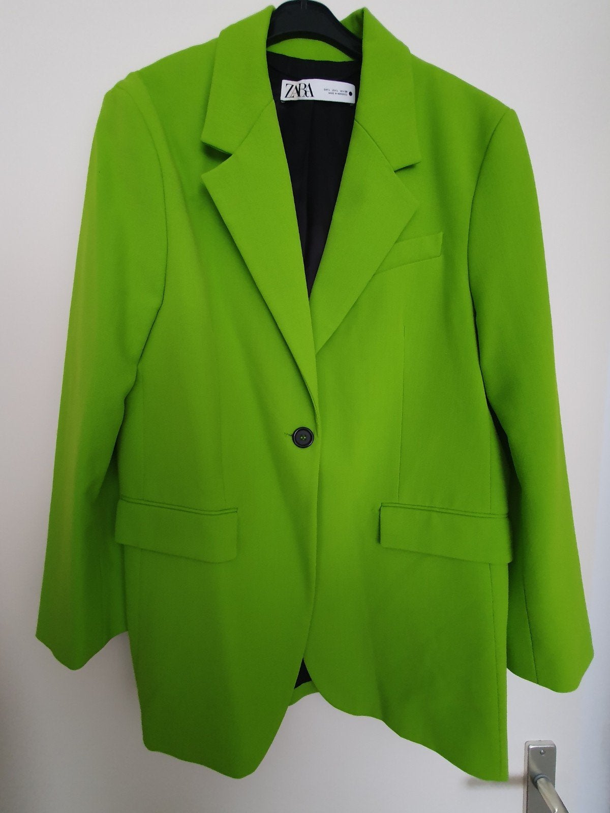 Zara Limegroene Blazer Maat L, Kleding | Dames, Zara, Maat 42/44 (L), Ophalen of Verzenden, Zo goed als nieuw
