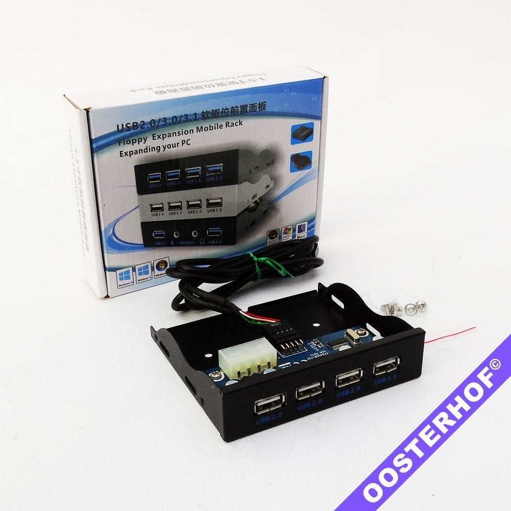 Front Panel 4x USB 2.0 3.5” | NIEUW | #4, Ophalen of Verzenden, Nieuw, Onbekend