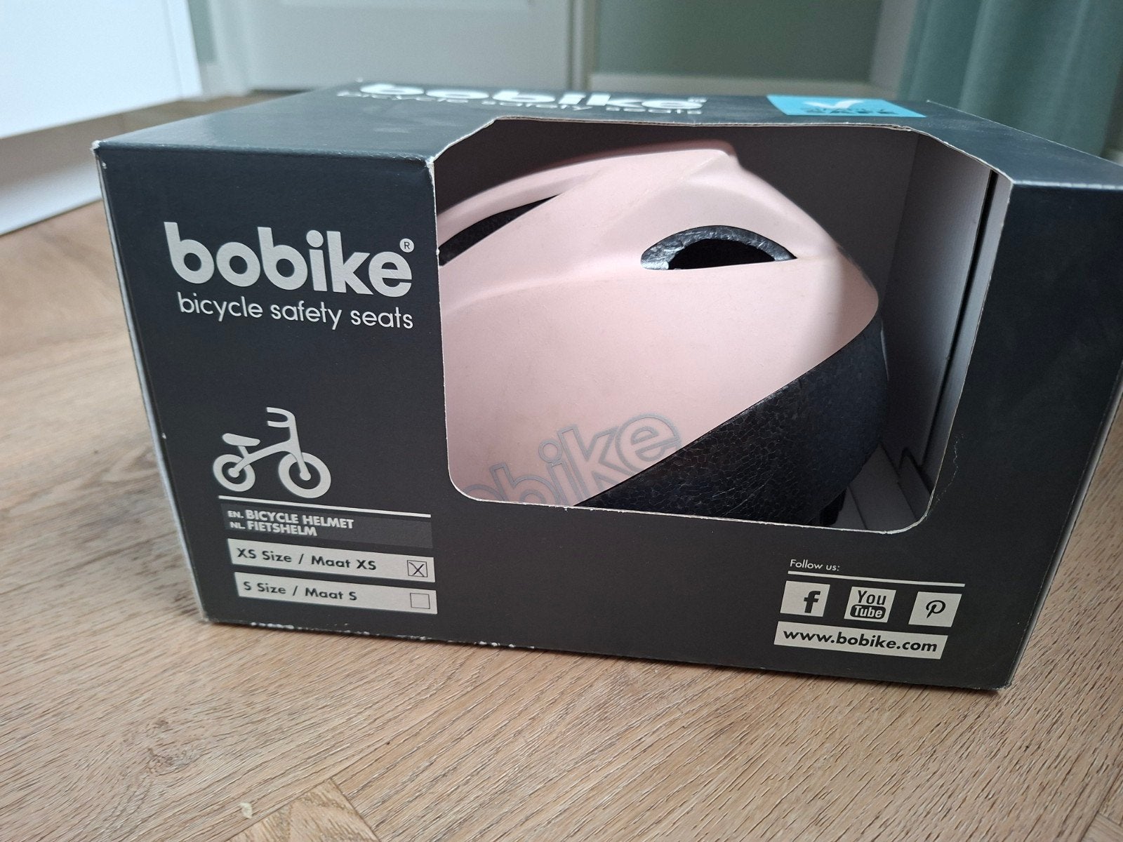 Bobike fietshelm voor kinderen - Maat XS lichtroze, Jongen of Meisje, Zo goed als nieuw, Bobike, Ophalen