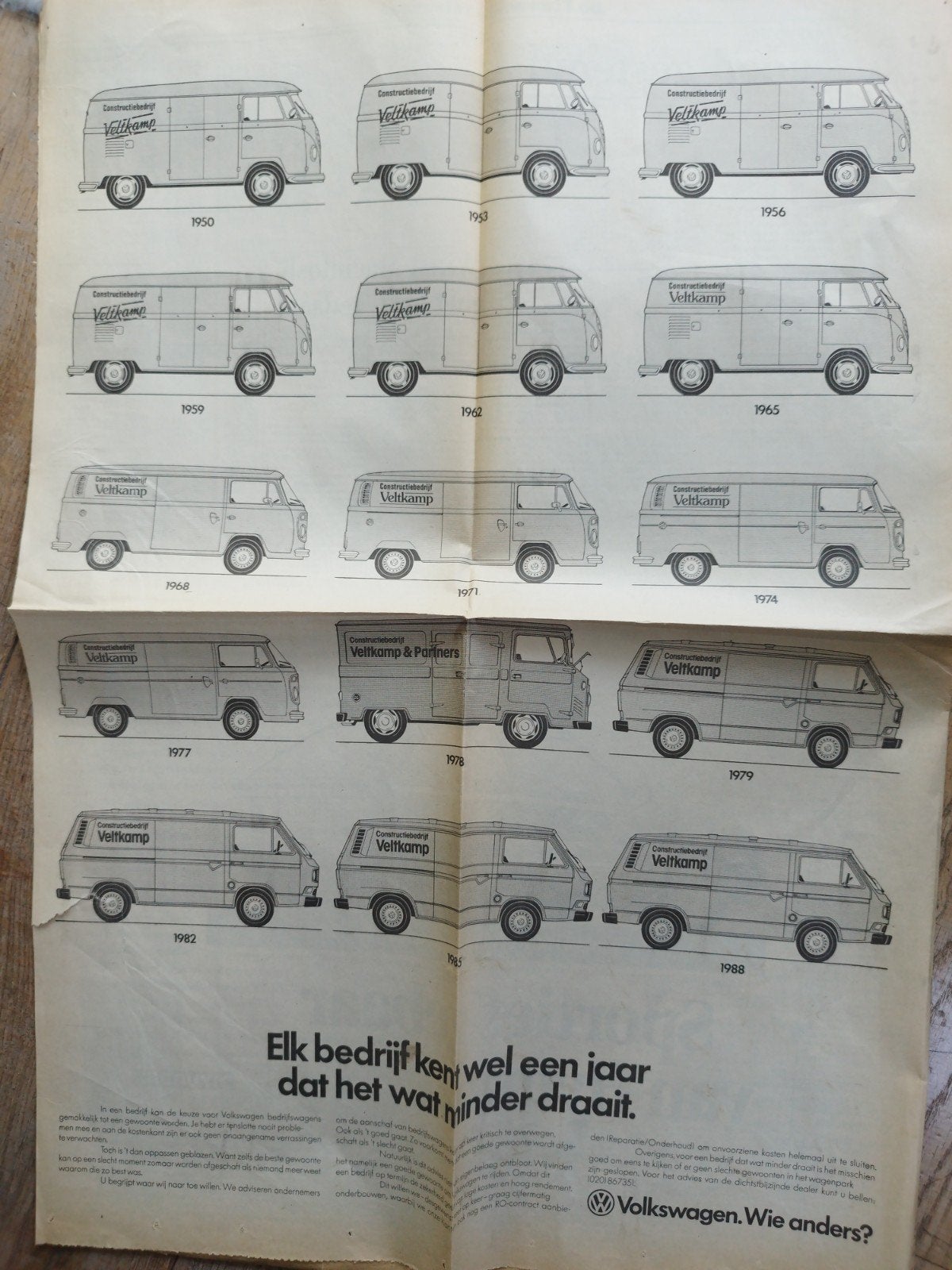 Zeldzame Volkswagen Reclame - 1 september 1988, Boeken, Gelezen, Telegraaf, Ophalen of Verzenden, Volkswagen