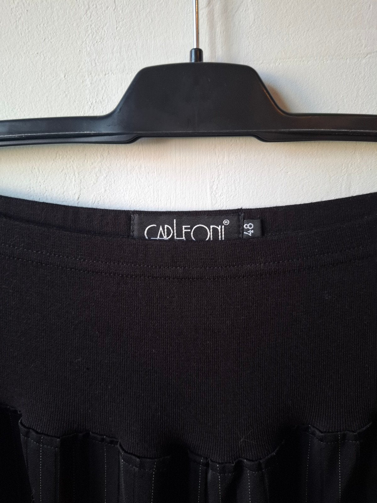 Carleoni chique wide leg pinstripe broek maat: 48 Feest!, Kleding | Dames, Carleoni, Zwart, Maat 46/48 (XL) of groter, Ophalen of Verzenden