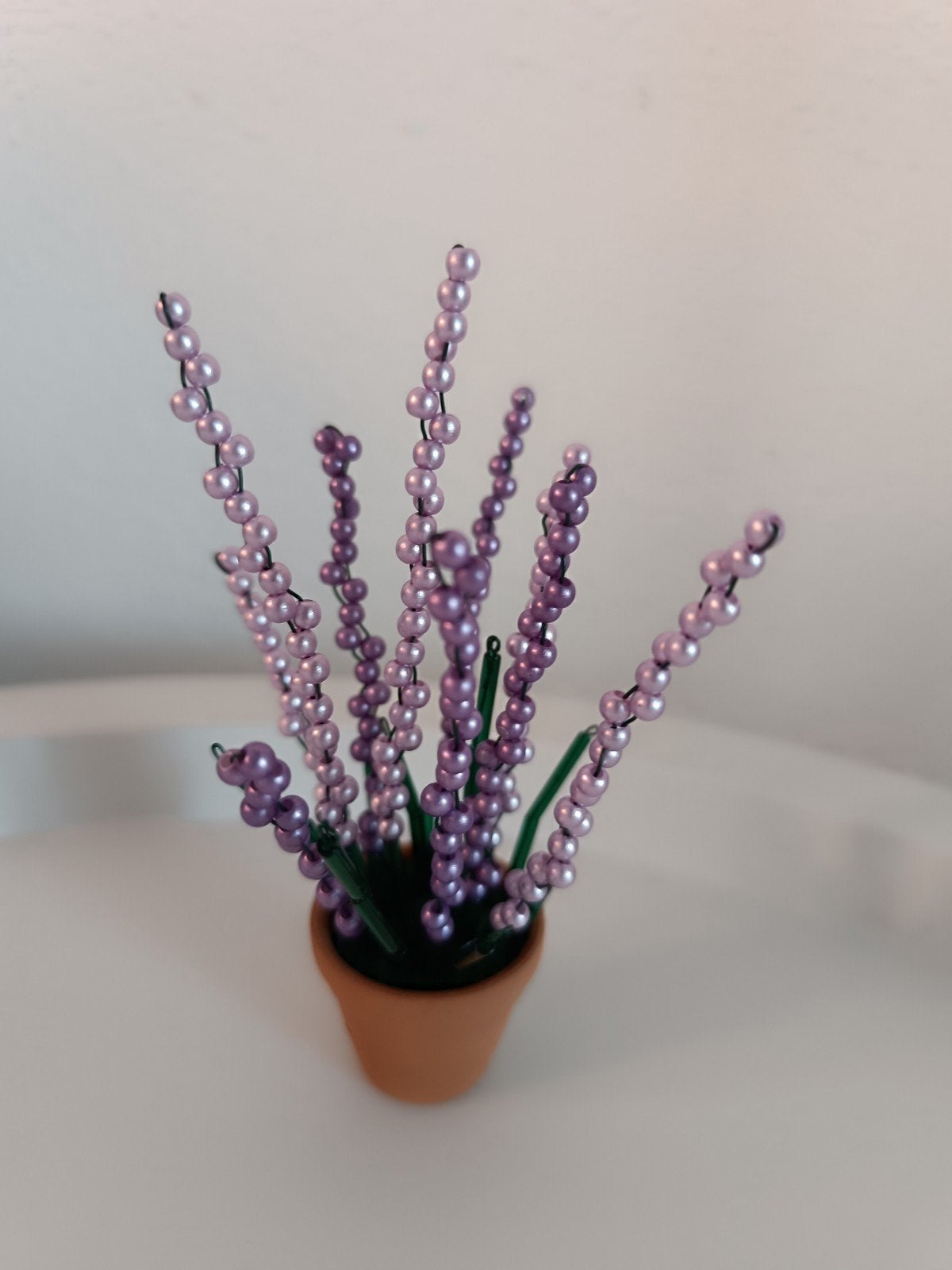 Lavendel plantje van kralen, Handgemaakt, Verzenden, Overige materialen, Nieuw