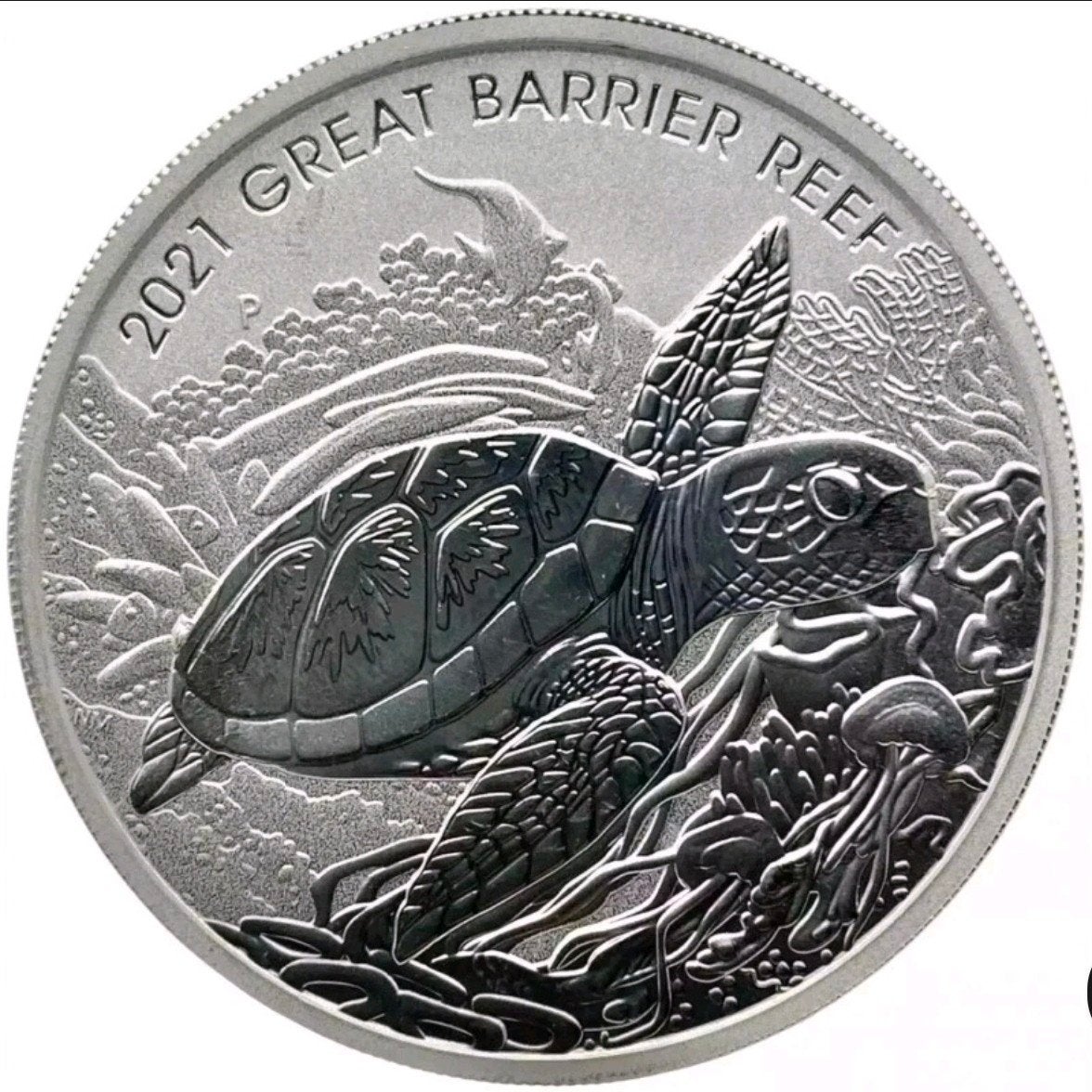 Zilver 2 oz 9999 great barrier reef Australië 2 $ schildpad, Ophalen of Verzenden, Zilver