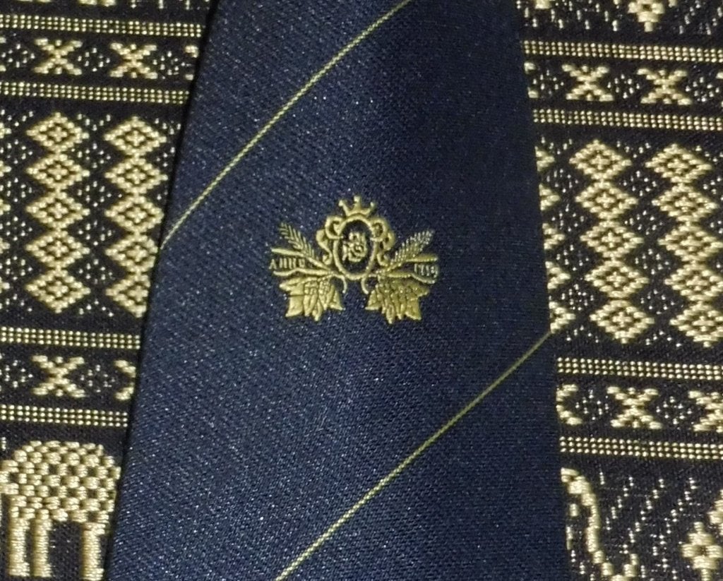 Bavaria Bier stropdas met gele strepen, Verzamelen, Biermerken, Ophalen of Verzenden, Nieuw, Kleding, Bavaria