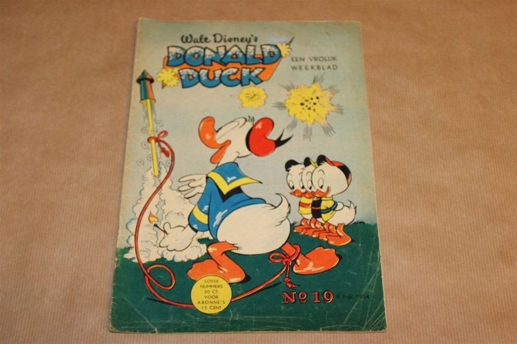 Donald Duck - No. 19 - 1954, Eén stripboek, Ophalen of Verzenden, Gelezen