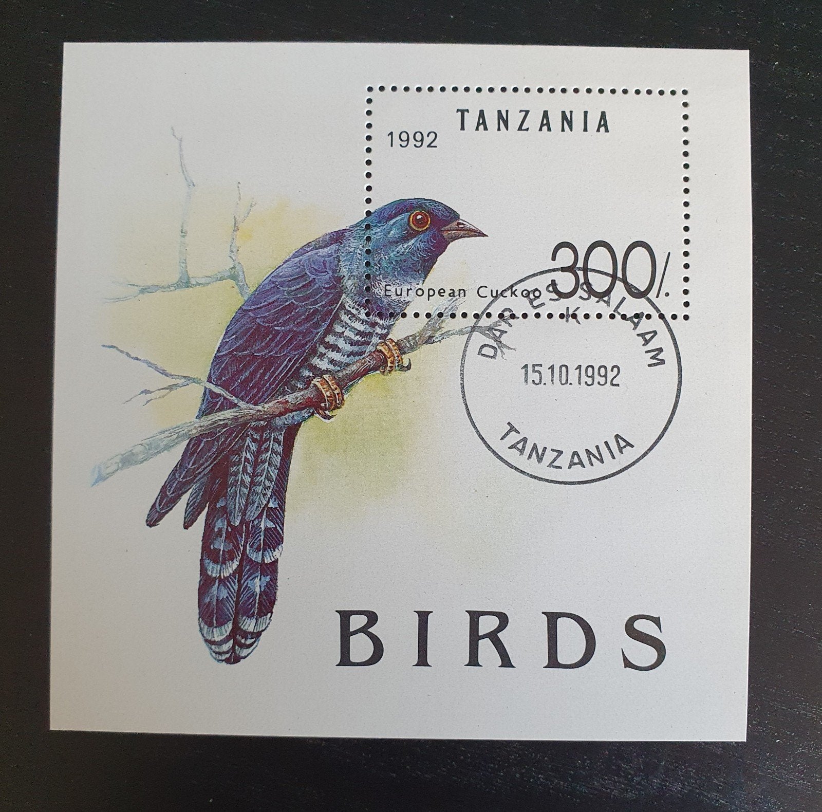 Tanzania 1992 Vogels Koekoek Michel blok 190 gestempeld, Postzegels en Munten, Verzenden, Gestempeld, Dier of Natuur