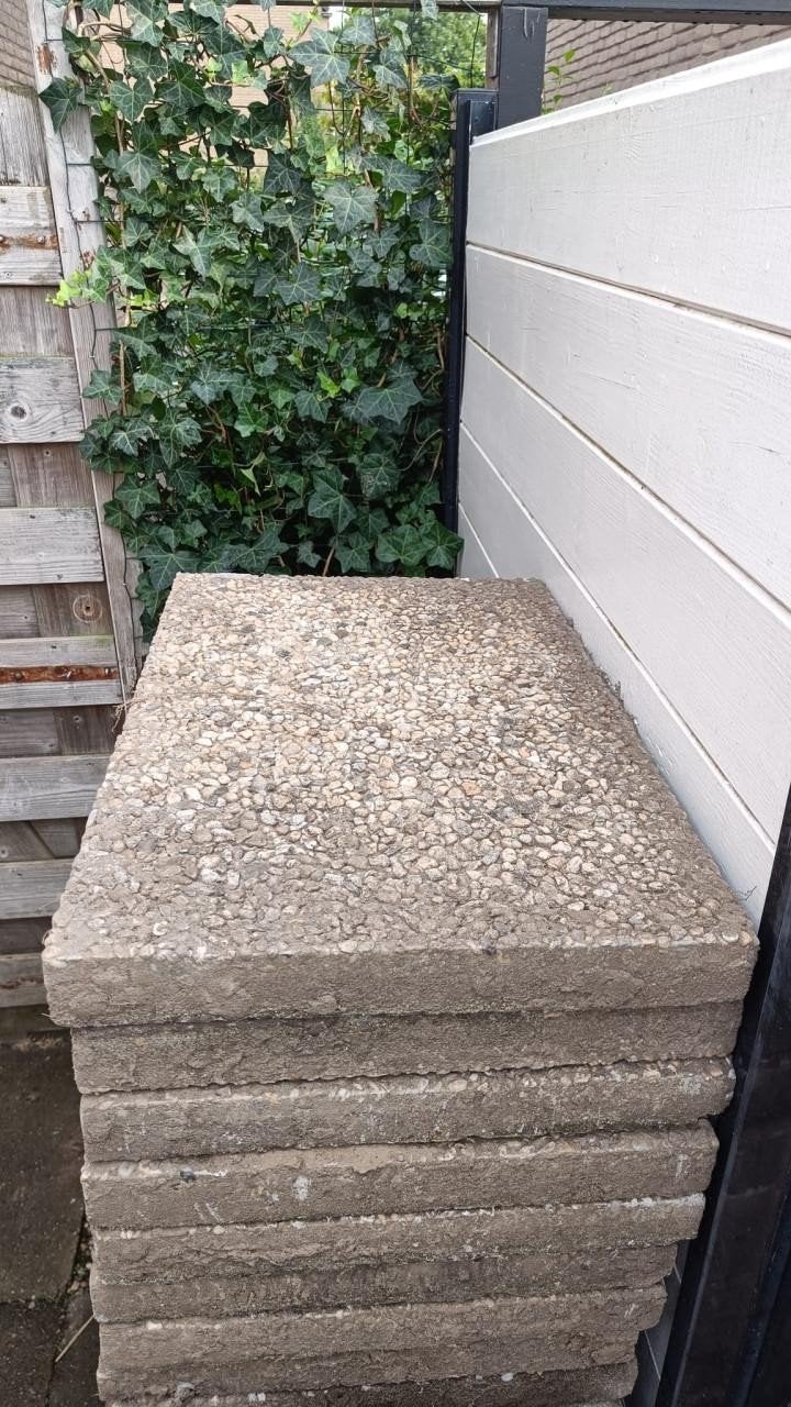 Grindtegels 60x40x5 cm (gratis & gebruikt), Ophalen, Gebruikt, Minder dan 5 m², Beton
