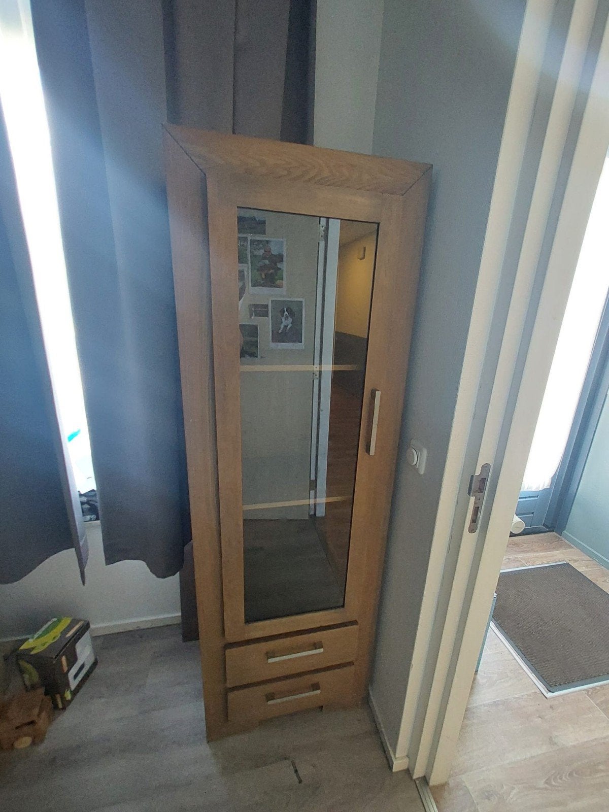 Vitrinekast met lades - 180x60x38 cm, Huis en Inrichting, Ophalen, Gebruikt, Met lade(s), Overige houtsoorten
