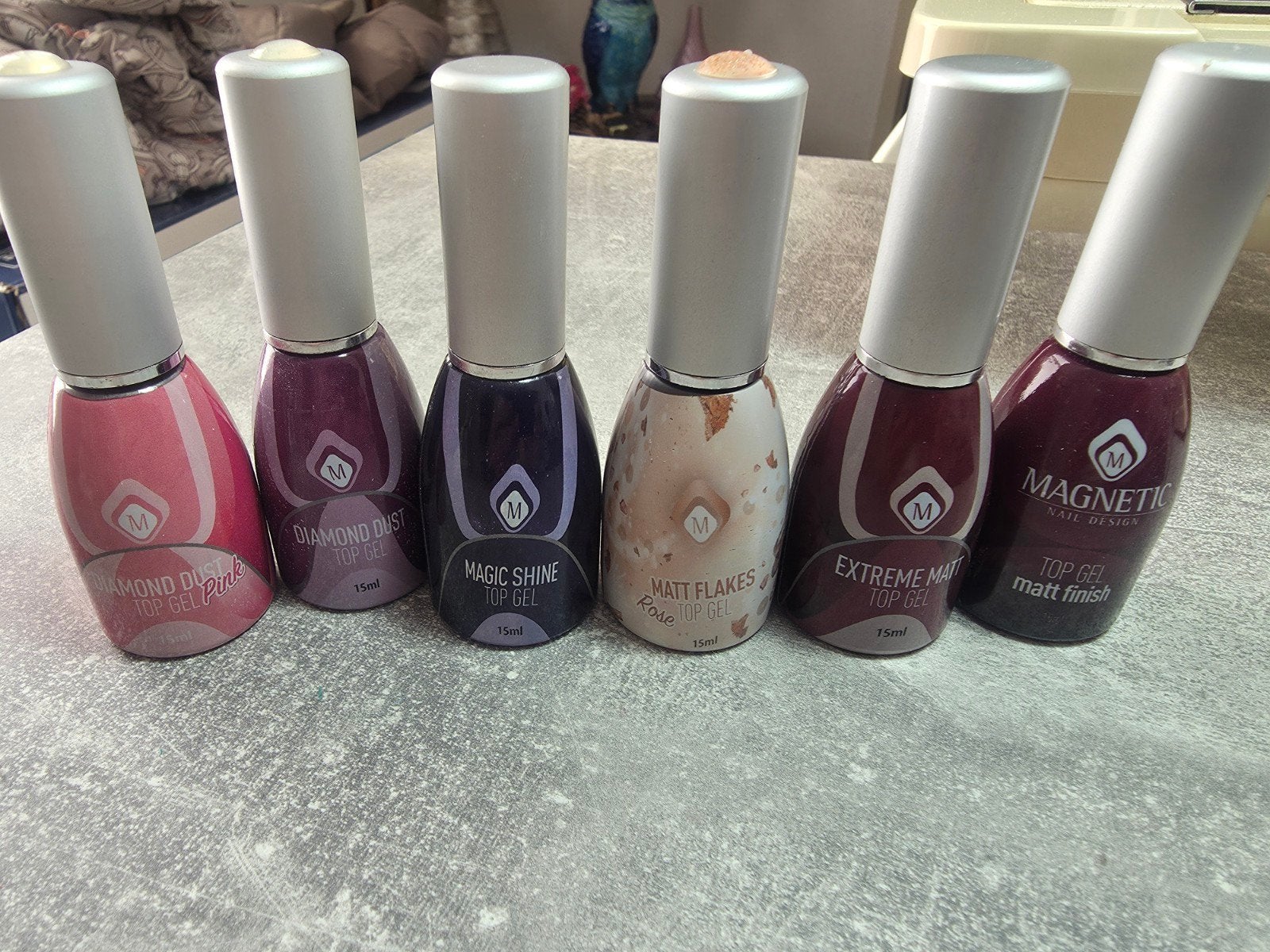 6 topgels van Magnetic., Ophalen of Verzenden, Zo goed als nieuw, Handen en Nagels