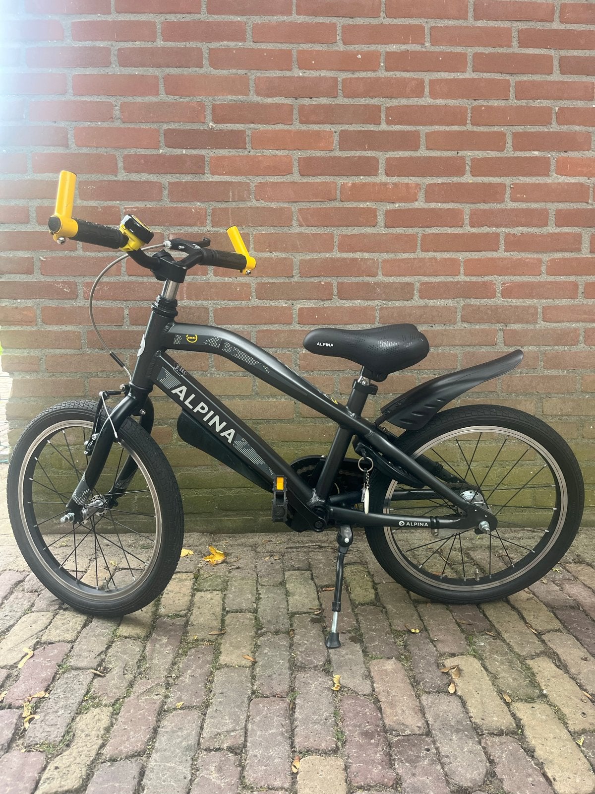 Alpina kinderfiets 18 inch, Ophalen of Verzenden, Zo goed als nieuw, Terugtraprem, 16 tot 20 inch