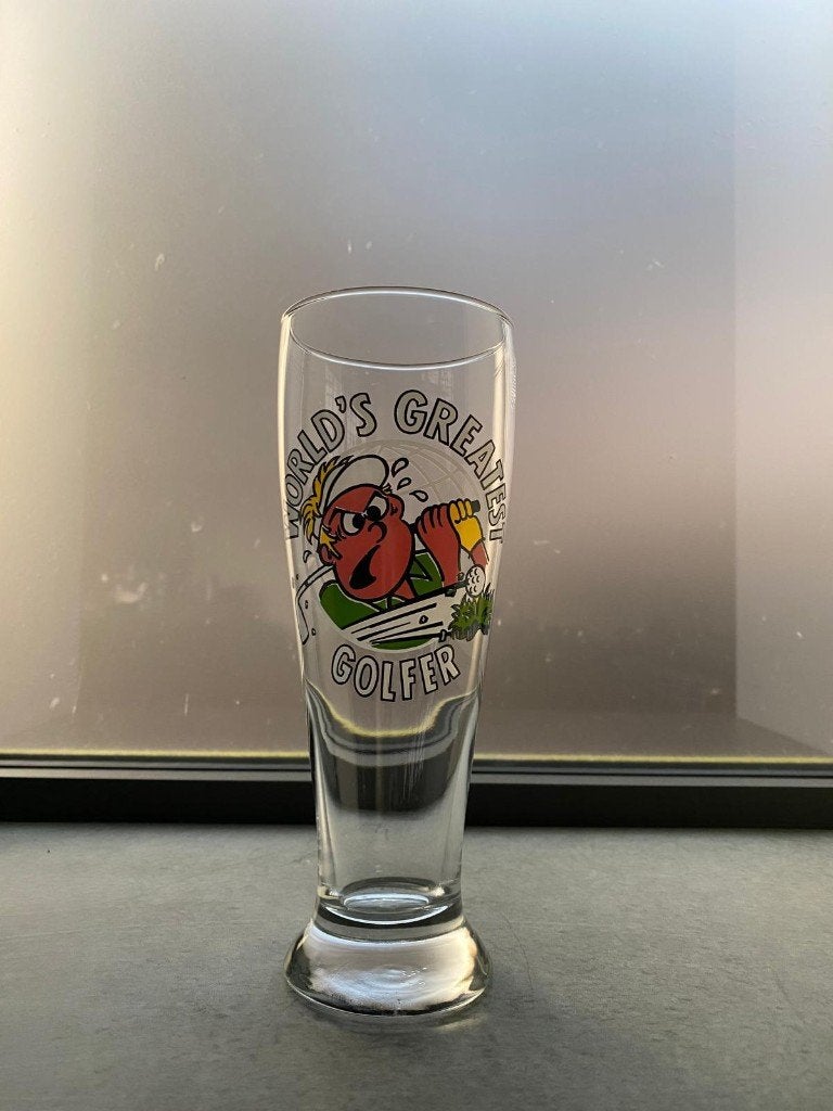 groot bierglas: World's greatest golfer, Ophalen of Verzenden, Nieuw, Glas of Glazen, Overige merken