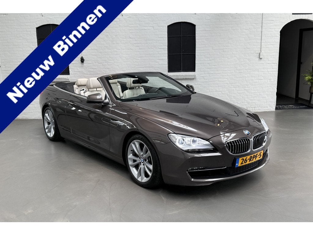 BMW 6 Serie Cabrio 640i High Executive Stoelverwarming - Hea, Auto's, BMW, Euro 5, Achterwielaandrijving, Gebruikt, Beige