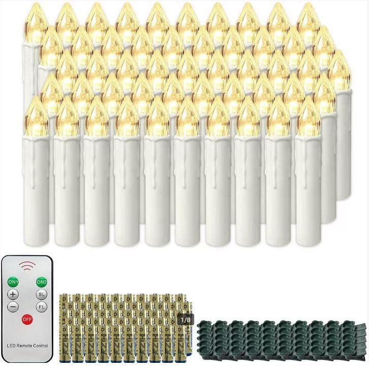 50 x Draadloze LED Kerst Kaarsen WW. Incl. Batt. Waterproof., Diversen, Ophalen of Verzenden, Nieuw