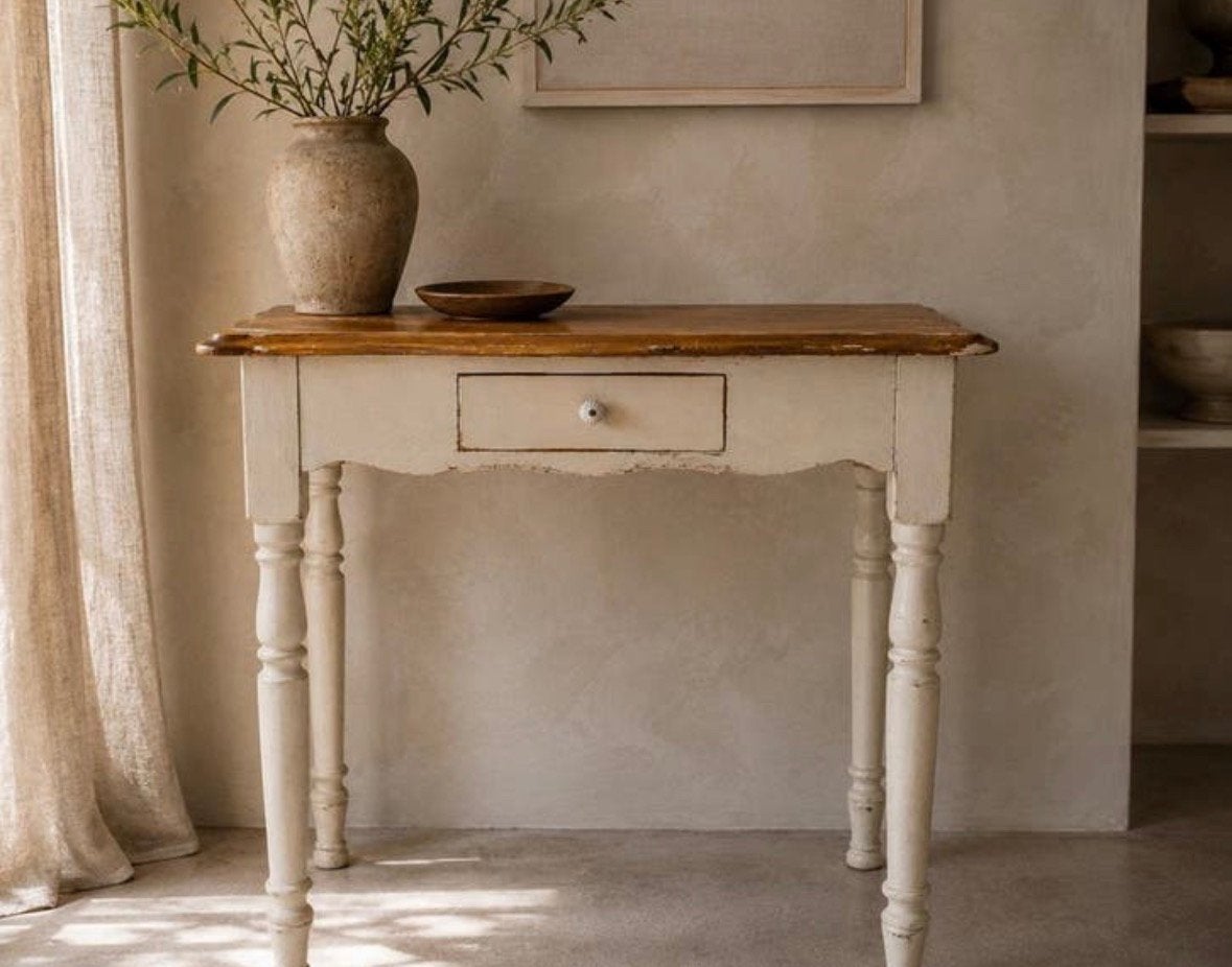 Vintage Frans brocante sidetable / wandtafeltje, Ophalen