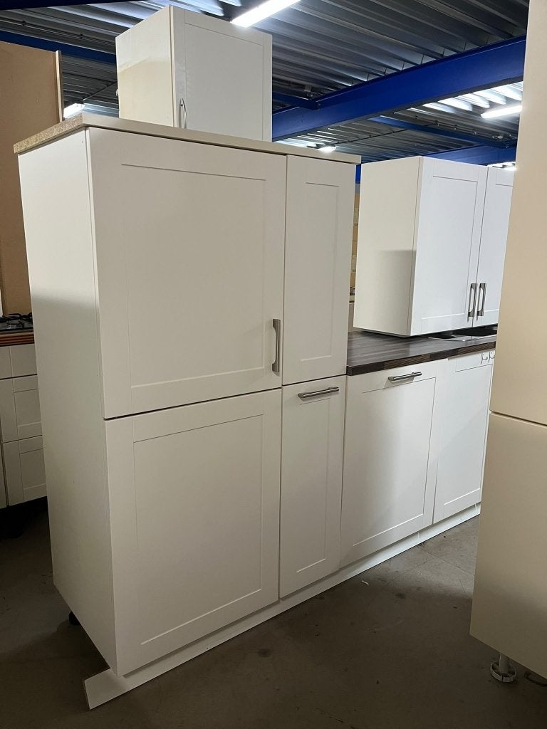 Complete keuken Compleet met APP 120Keukens op voorraad 3001, Ophalen, Zo goed als nieuw, Hoekkeuken, Greeploos