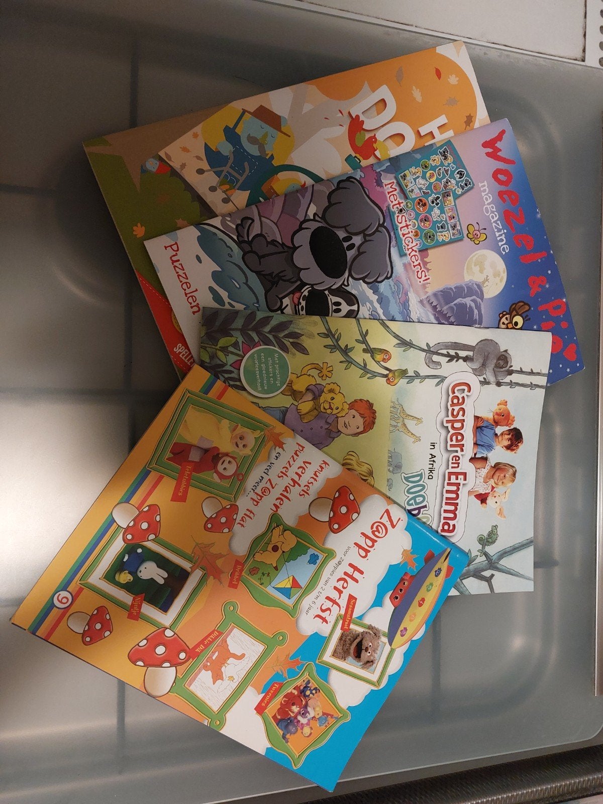 Diverse kinderboeken en magazines (Woezel & Pip, Z@pp), Gelezen, 5 of 6 jaar, Fictie algemeen, Jongen of Meisje