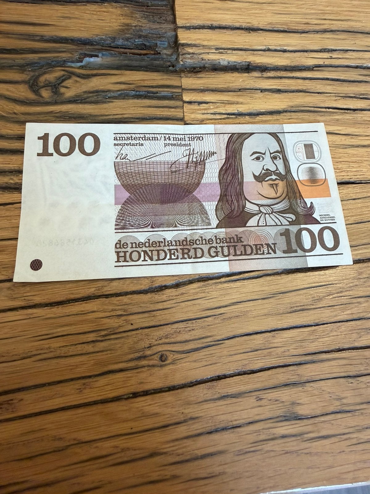 100 gulden michiel de ruyter, Ophalen of Verzenden, 100 gulden