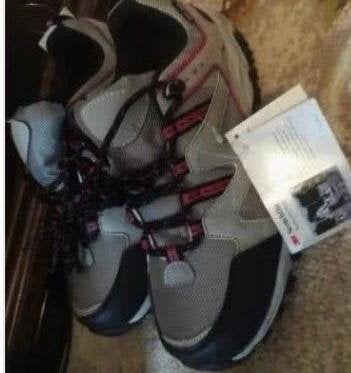 NIEUW met kaartjes Sport Wandelschoenen SHAMP grijs zwart 38, Verzenden, Nieuw, Schoenen