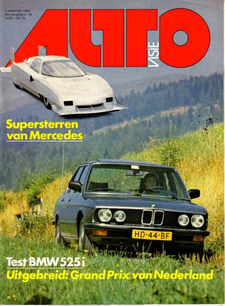 Autovisie test BMW 525i September 1981, Ophalen of Verzenden, Gelezen, BMW