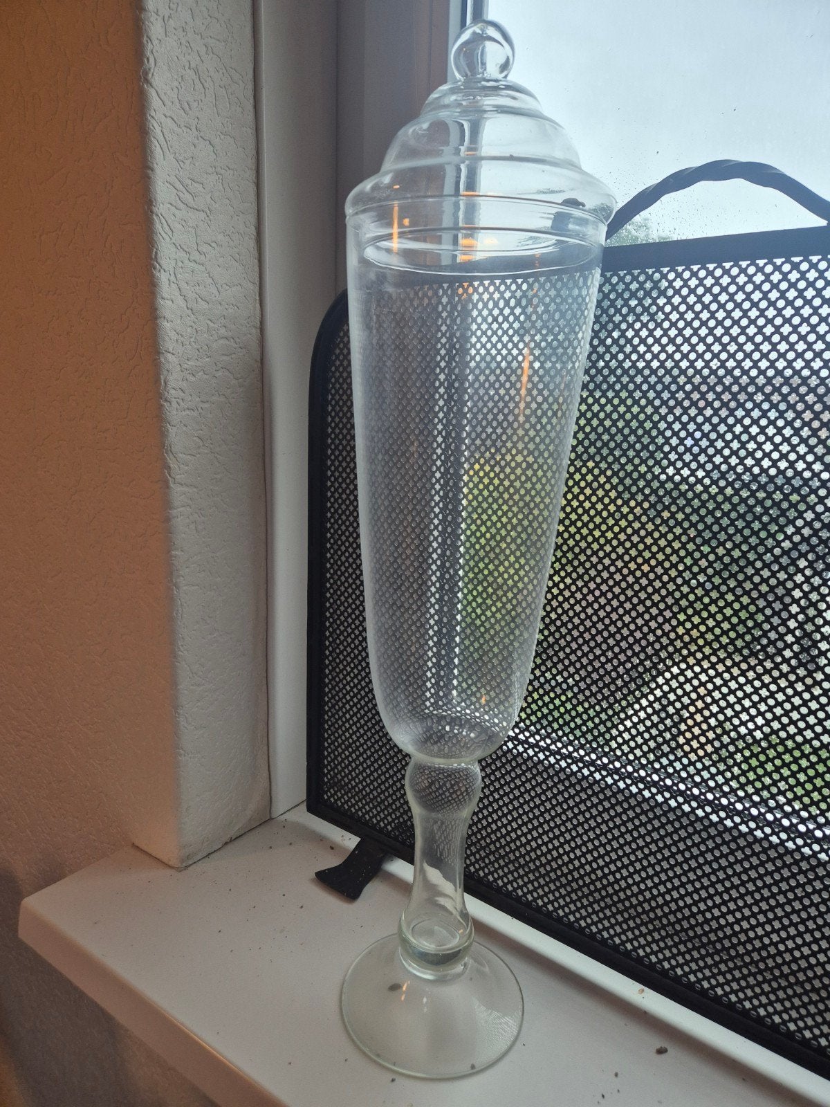 Glazen decoratieve vaas met deksel, Antiek en Kunst, Ophalen