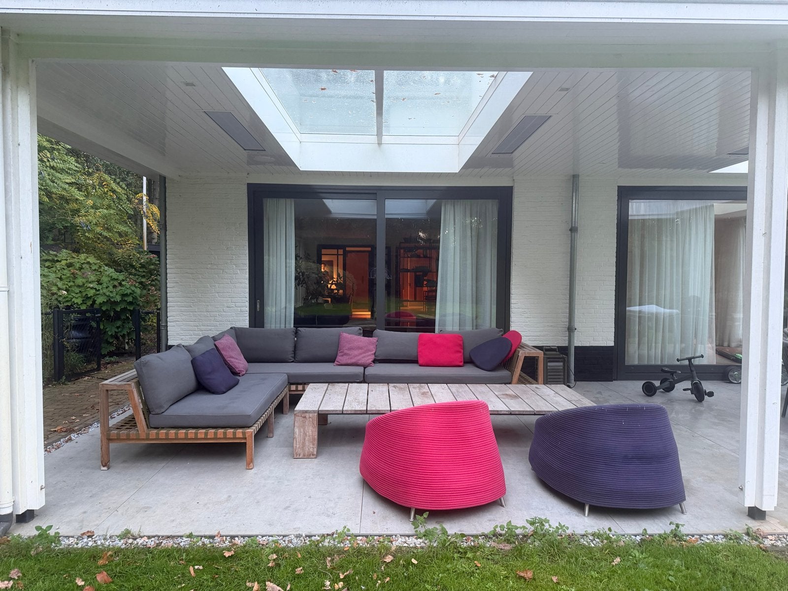 Comfortabele complete loungeset met tafel en stoelen, Tuin en Terras, Ophalen, Gebruikt, Meer dan 8 zitplaatsen, Loungeset