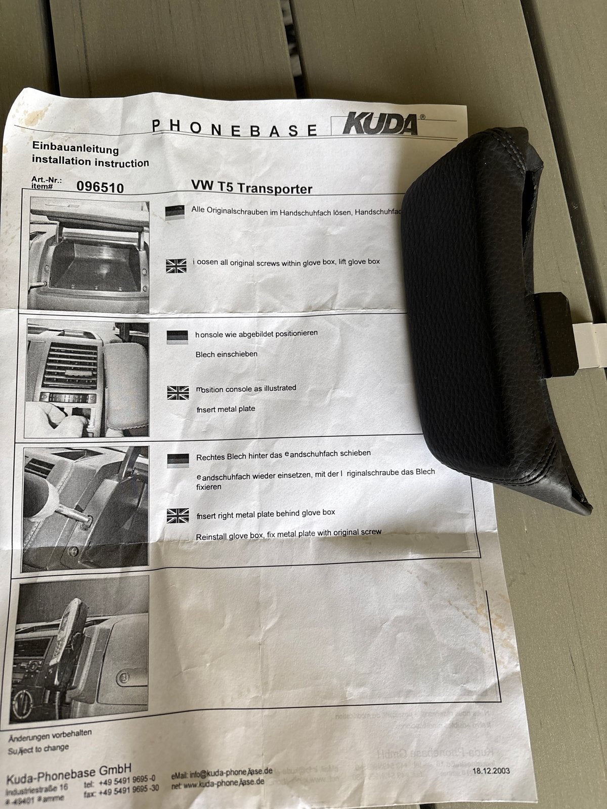 Lederen Telefoonhouder Kuda VW T5 Transporter 2003-, Ophalen of Verzenden, Nieuw, Auto