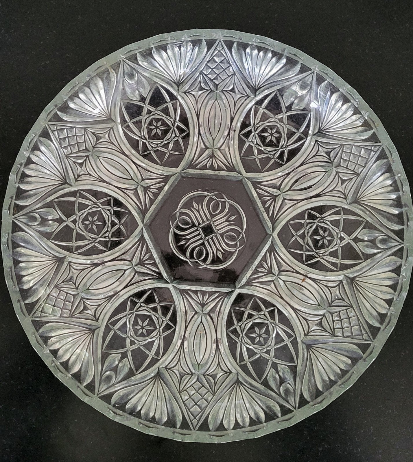 Vintage Kristallen Fruitschaal - Decoratief Glaswerk, Antiek en Kunst, Ophalen of Verzenden