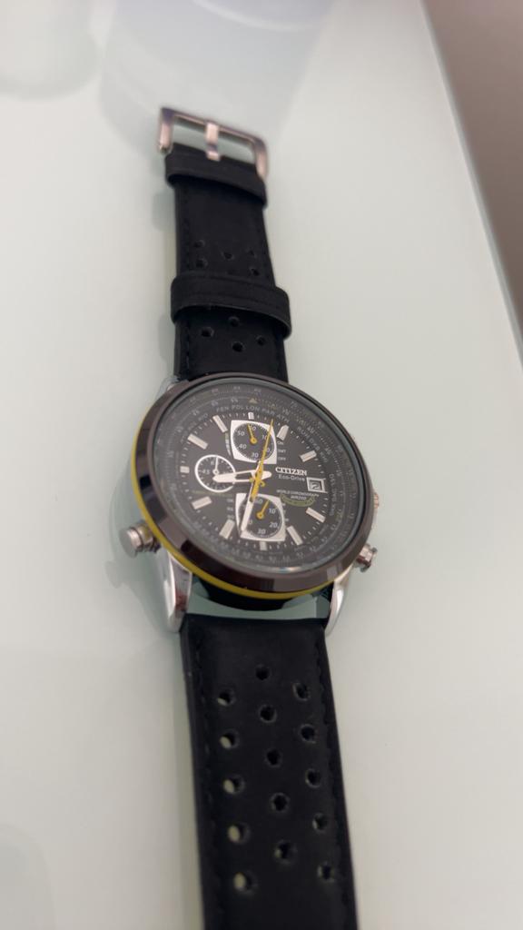 Citizen Eco-Drive World Chronograph Blue Angels, Ophalen of Verzenden, Zo goed als nieuw, Staal, Overige merken