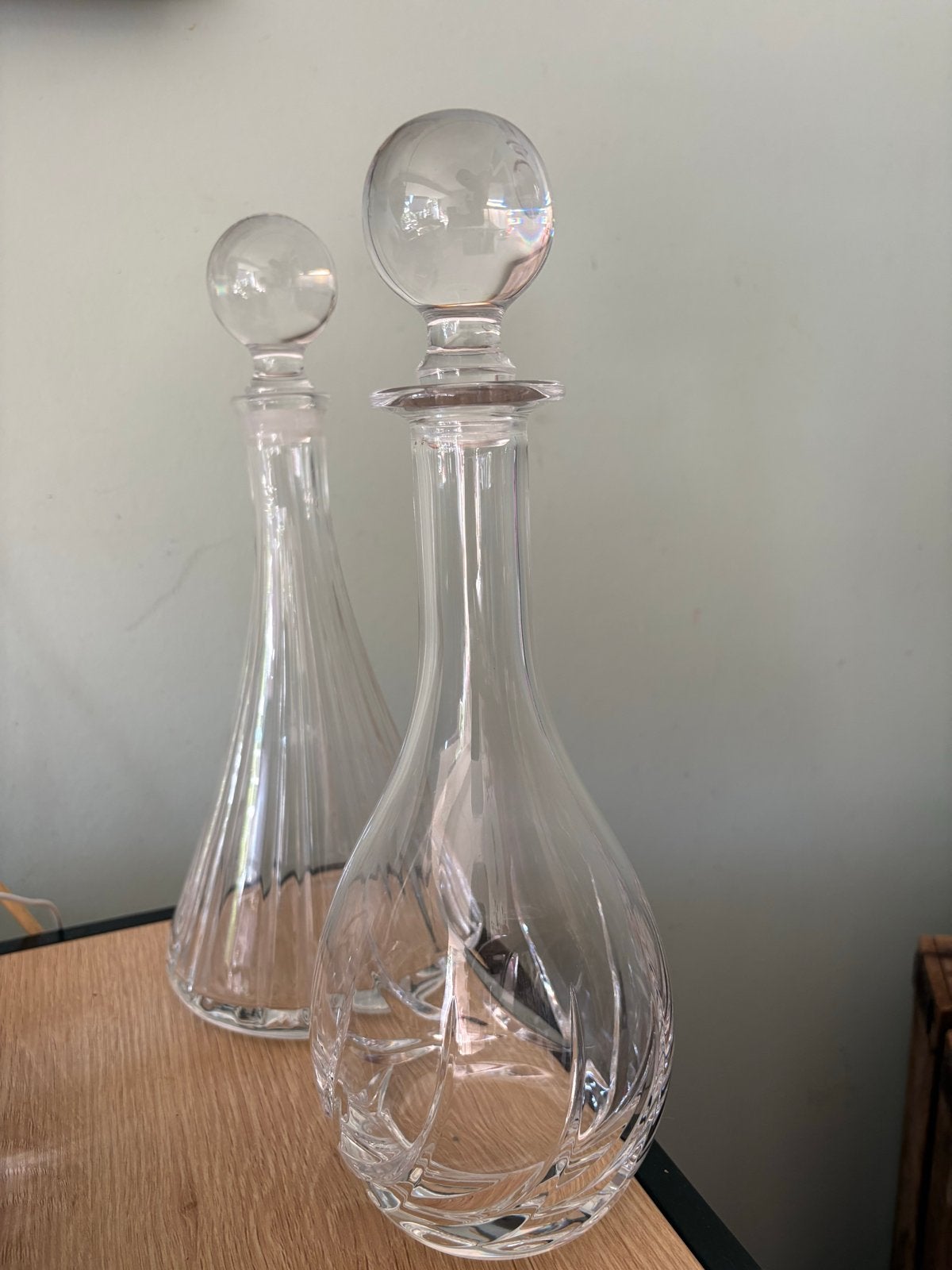 Set van 2 Kristallen Karaffen - 35 cm hoog, Ophalen
