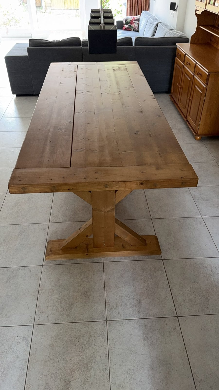 Grene eetkamer Klooster tafel, Huis en Inrichting, Tafels | Eettafels, Ophalen, Gebruikt, 200 cm of meer, 50 tot 100 cm