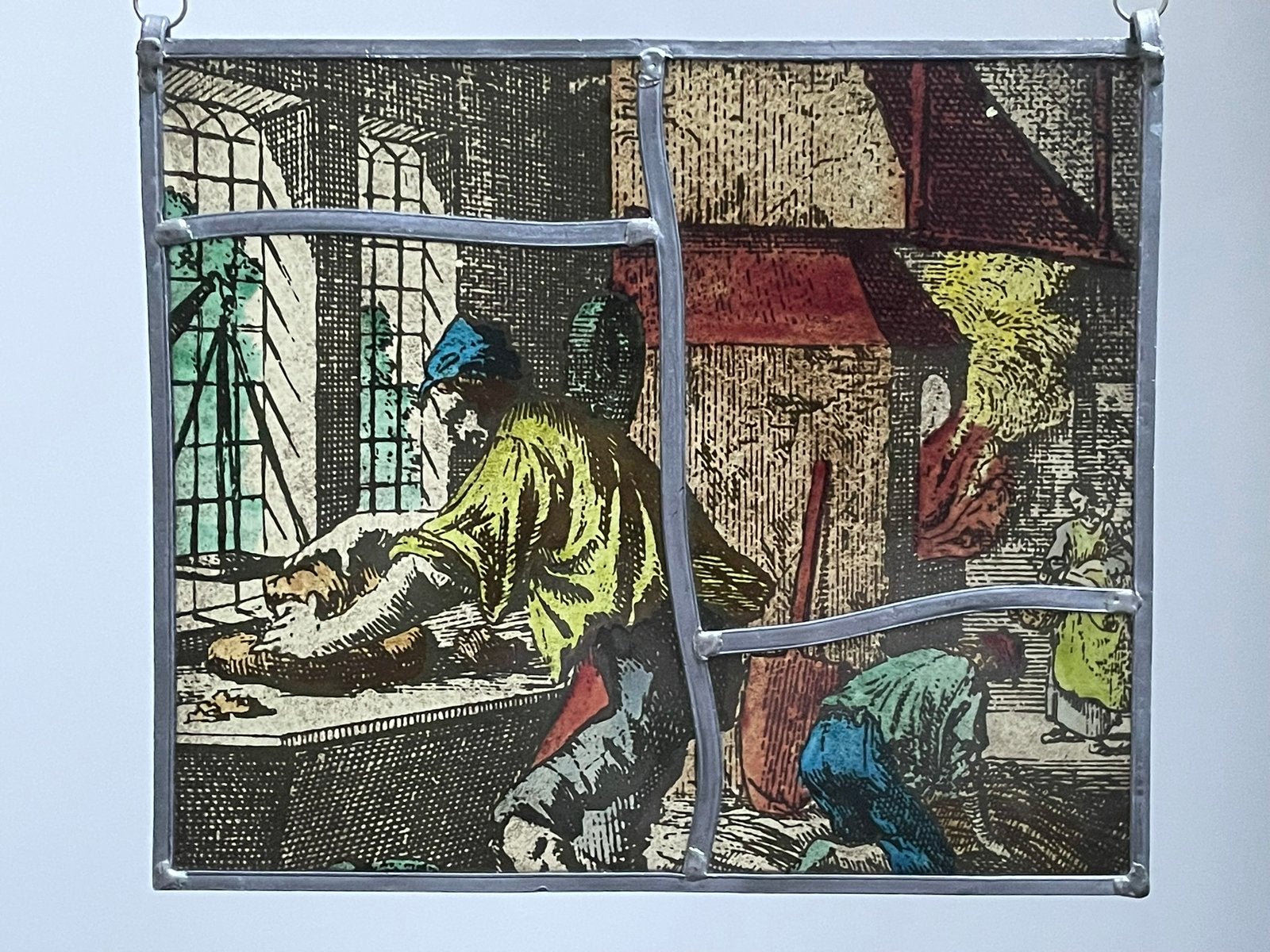 Glas in lood raamhanger / 25 x 21 cm, Ophalen of Verzenden