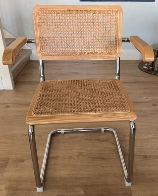 2 prachtige stoelen Bauhaus stijl, rotan & chroom Nieuwstaat, Ophalen, Zo goed als nieuw, Twee, Bauhaus