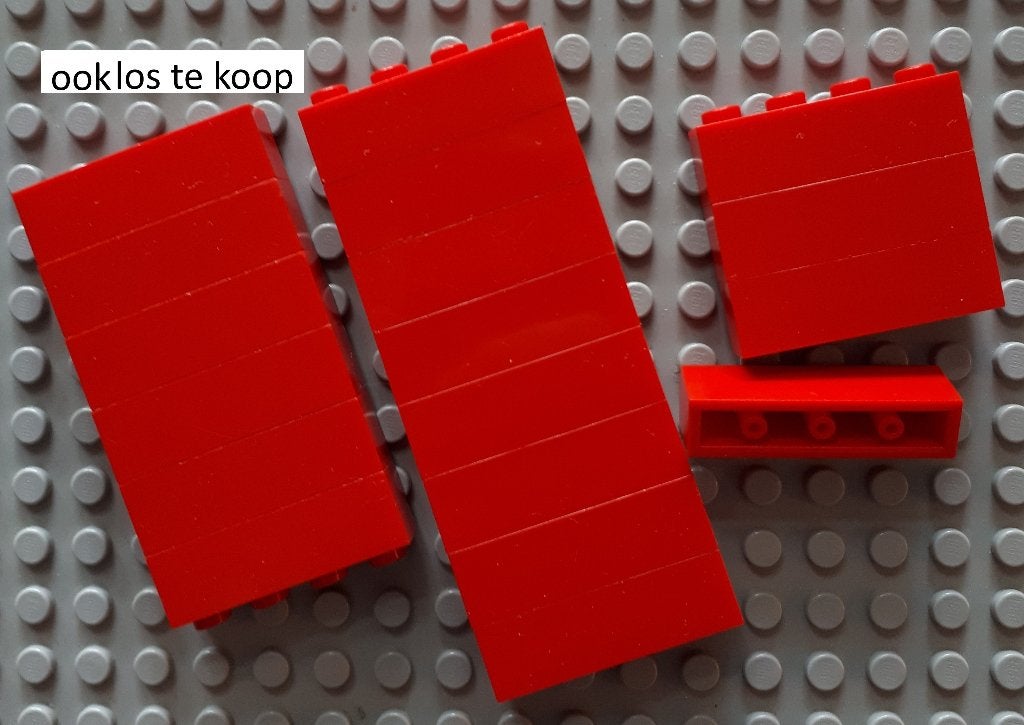 3010 (35) red ca 18x Brick 1 x 4, Ophalen of Verzenden, Gebruikt