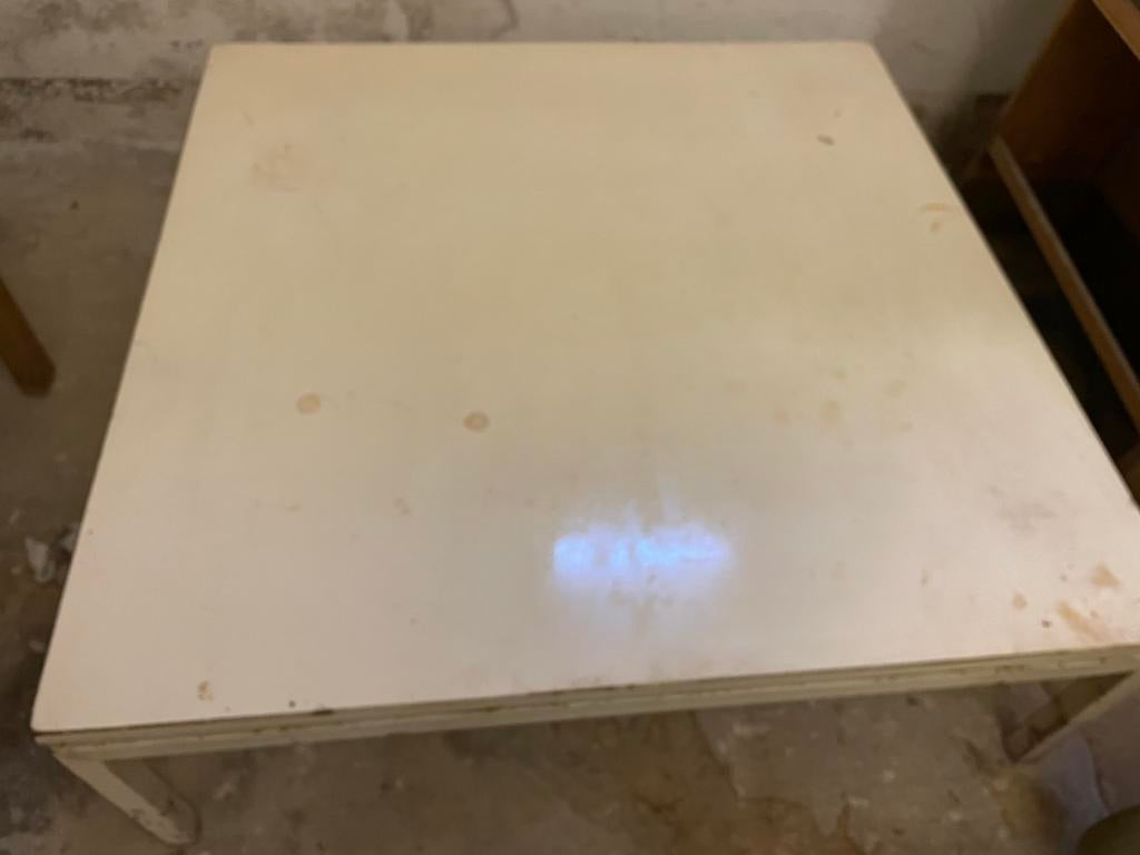 Vintage salontafel met zwevend blad in Spectrum stijl, Huis en Inrichting, Tafels | Salontafels, Ophalen, Gebruikt, 100 tot 150 cm