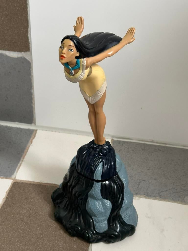 Disney Pocahontas Badschuim’fles’, Ophalen of Verzenden, Pocahontas of Kl. Zeemeermin, Gebruikt, Beeldje of Figuurtje