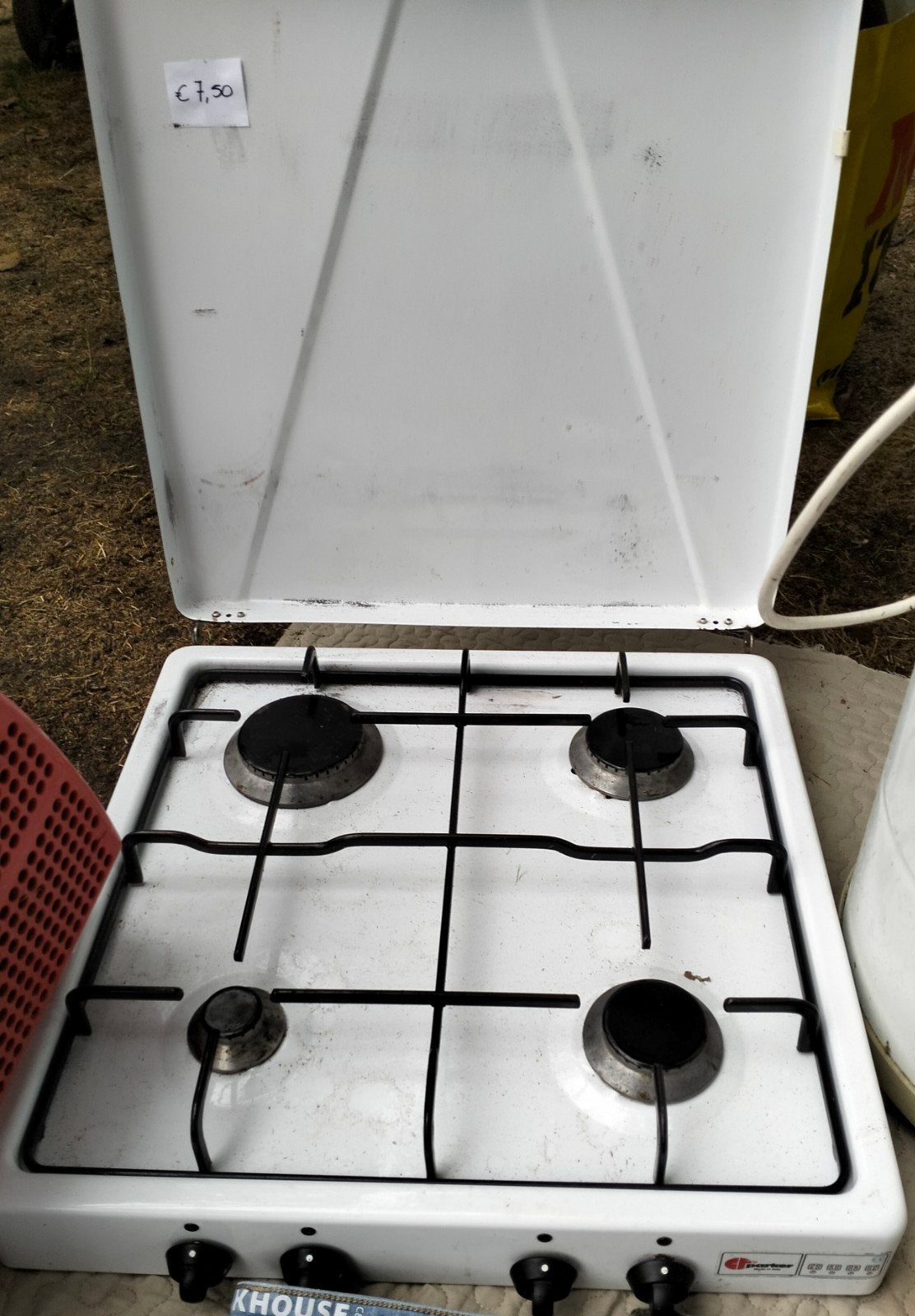 Draagbaar gasfornuis met 4 pitten, Gebruikt, Minder dan 85 cm, Gas, Vrijstaand