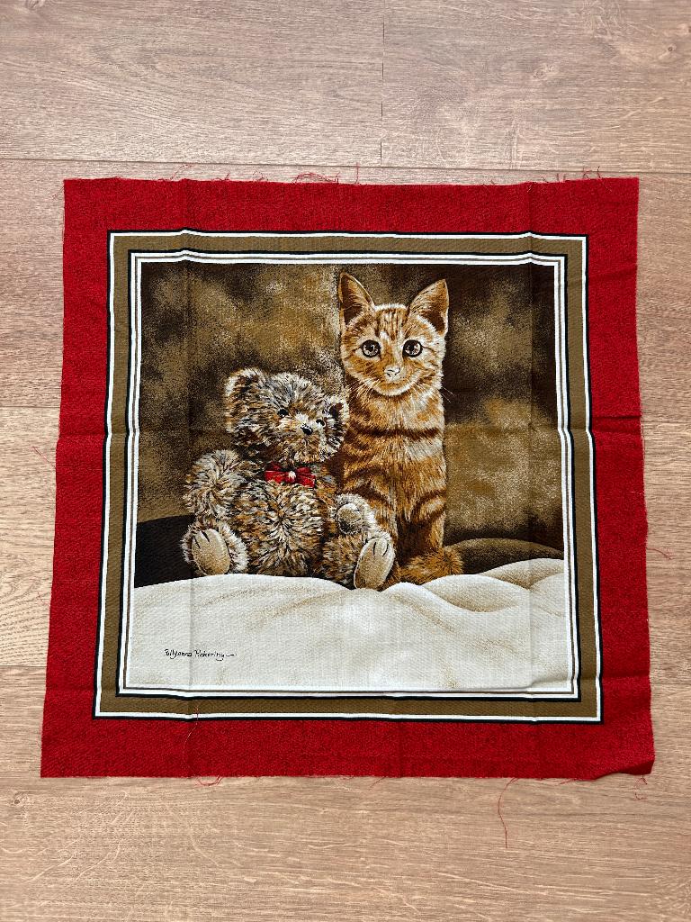 katten en beren stof panelen vintage, Hobby en Vrije tijd, Stoffen en Lappen, Overige kleuren, Nieuw, Ophalen of Verzenden, 30 tot 120 cm