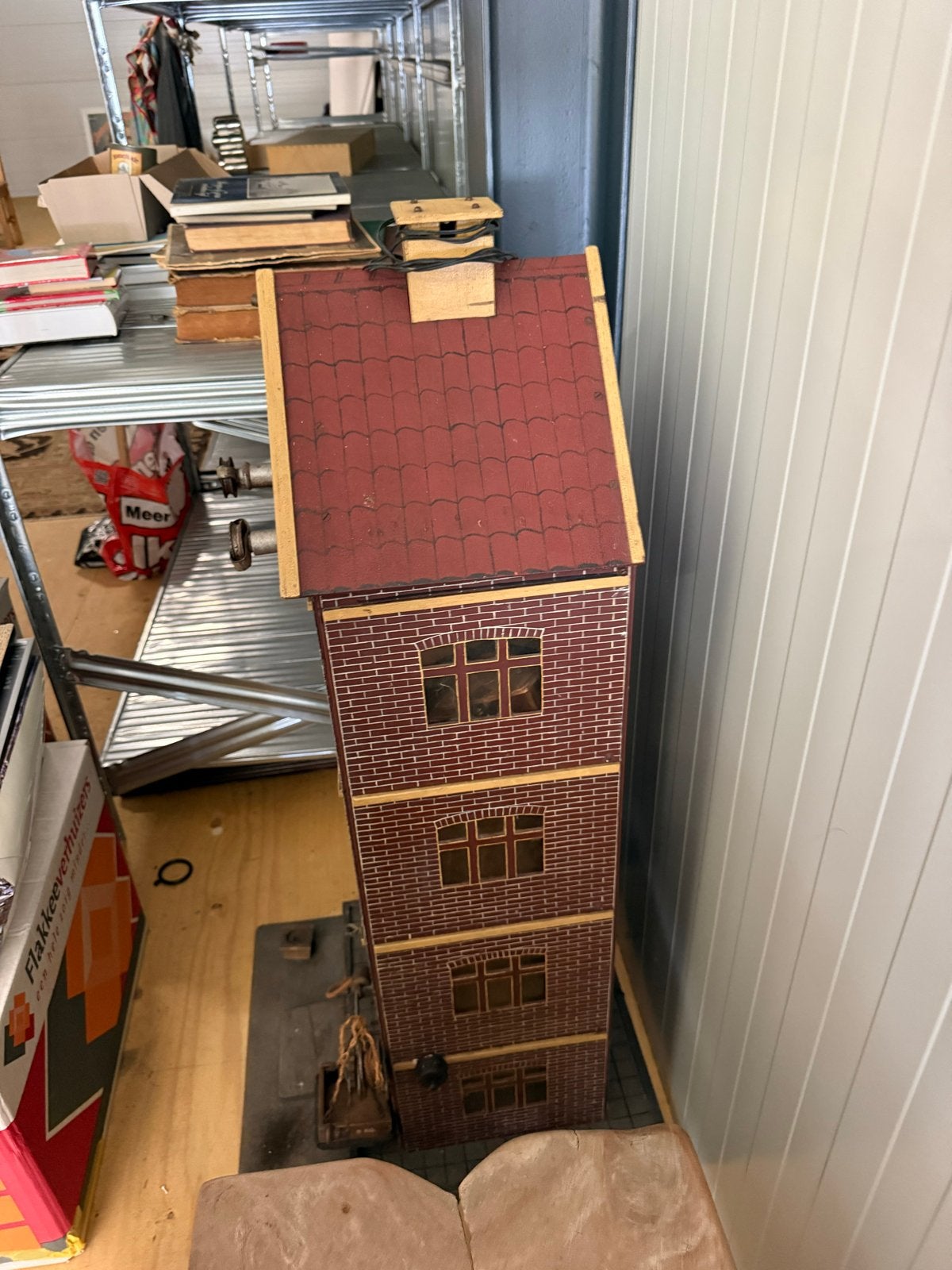 Vintage Poppenhuis Fabriek/Pakhuis - Uniek Model, Kinderen en Baby's, Speelgoed | Poppenhuizen, Ophalen of Verzenden, Gebruikt