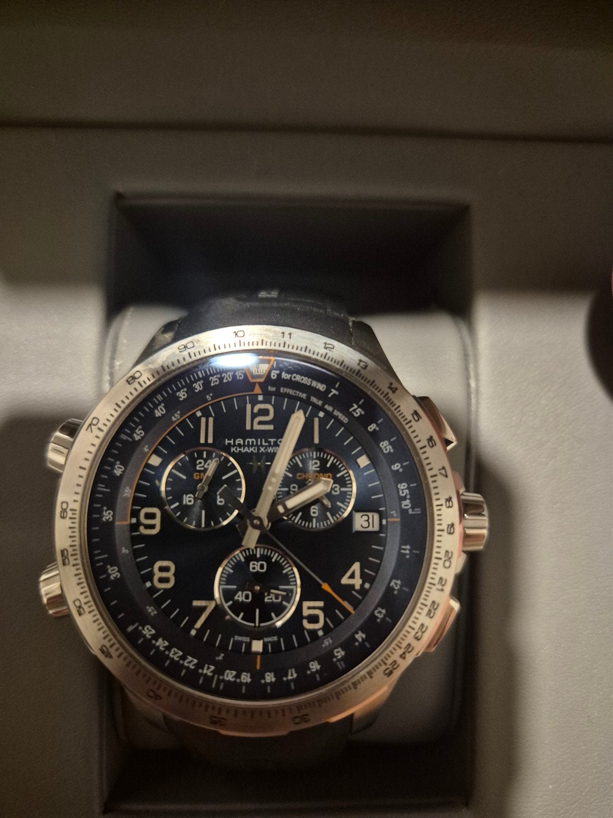 Hamilton Khaki X-Wind Chronograaf Herenhorloge, Sieraden, Tassen en Uiterlijk, Ophalen of Verzenden