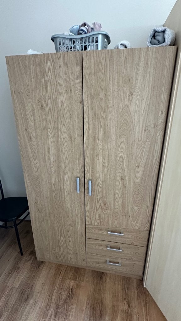 Kledingkast, Gebruikt, 100 tot 150 cm, Licht hout, 150 tot 200 cm