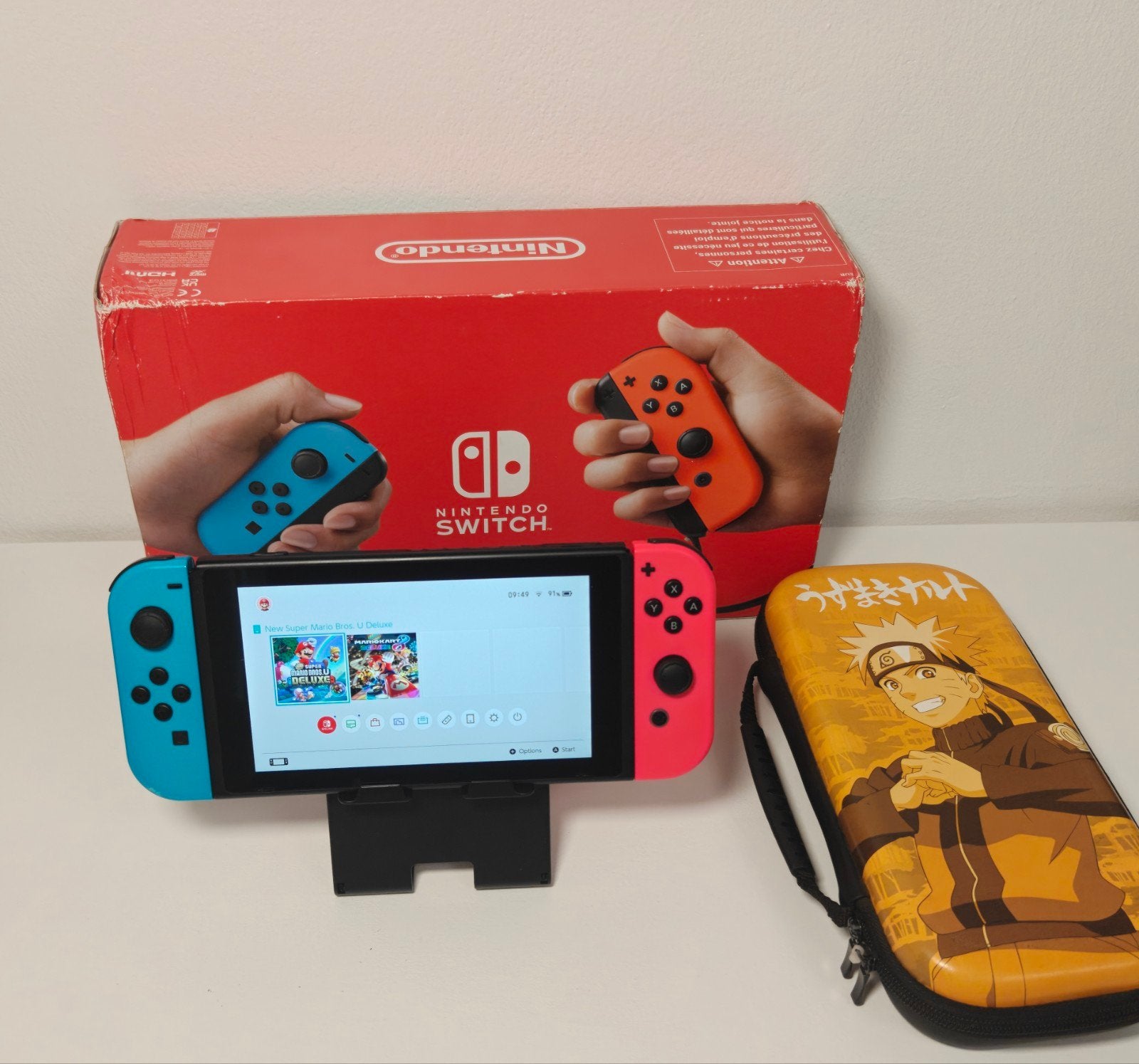 Nintendo Switch met Joy-Cons en hoesje, Gebruikt, Support@nintendo.com, Ophalen of Verzenden, 11-1 Kamitoba Hokodate-cho, Minami-ku, Kyoto 601-8501, Japan