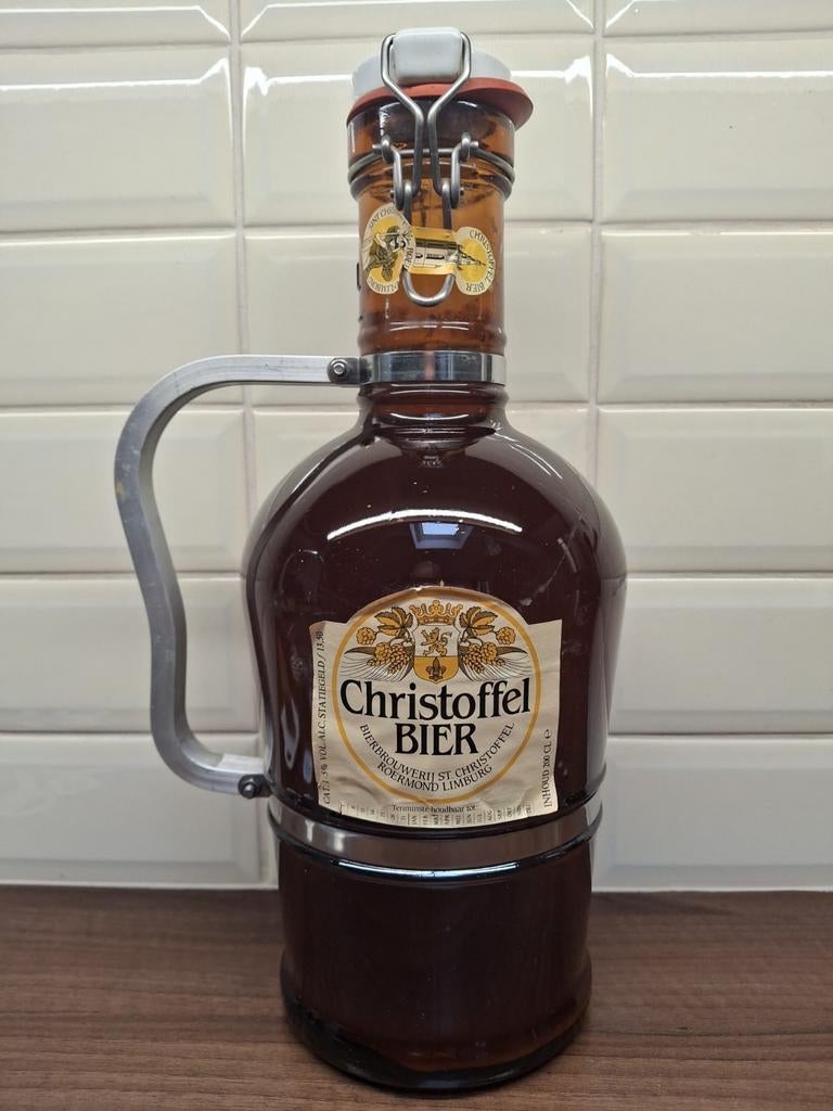 Christoffel Bier verzamelfles van 2 liter +/_ jaren 90  VOL, Ophalen of Verzenden, Nieuw, Flesje(s), Overige merken