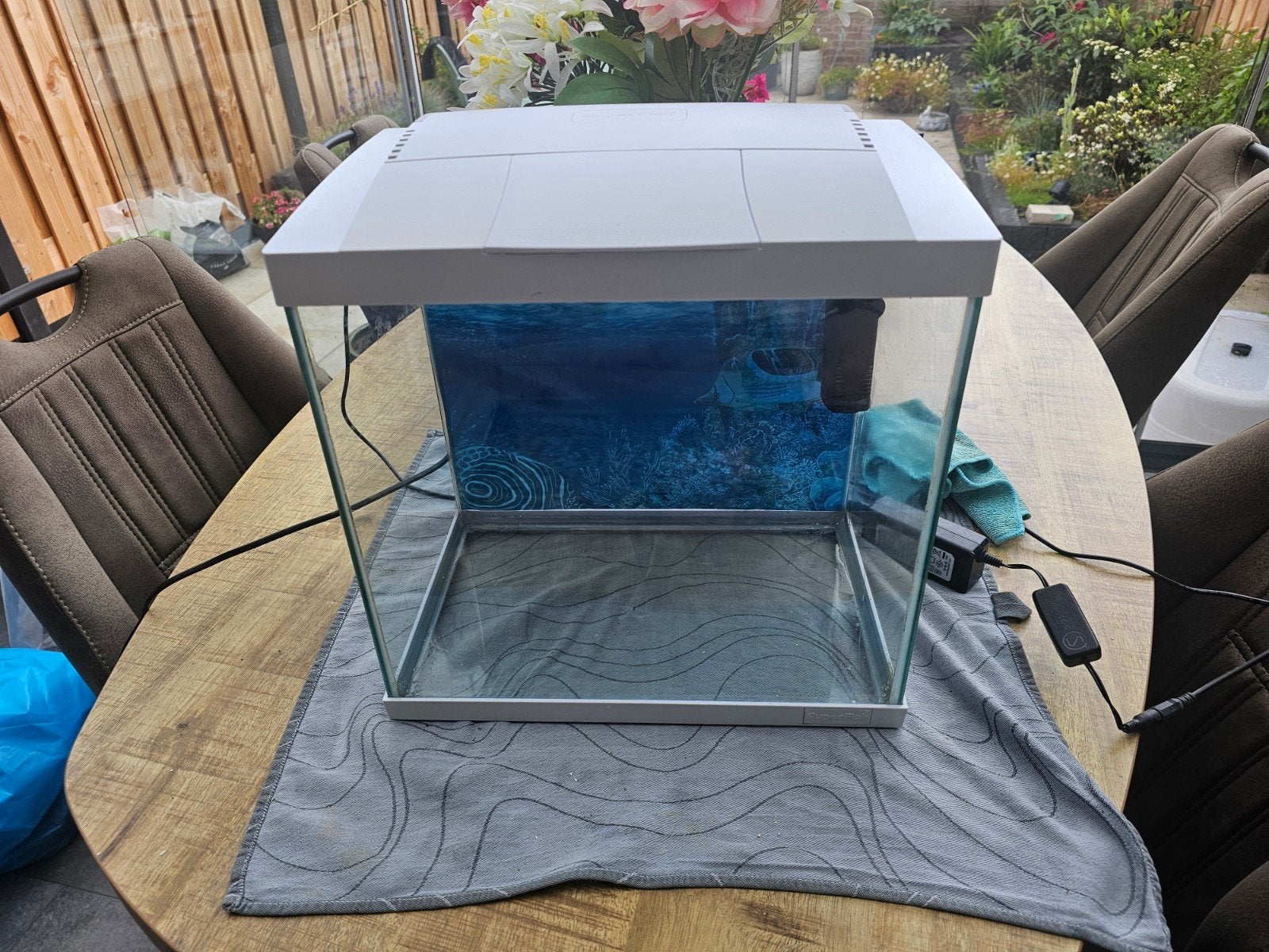 25 liter led superfish  aquarium, Dieren en Toebehoren, Vissen | Aquaria en Toebehoren, Ophalen, Zo goed als nieuw, Leeg aquarium