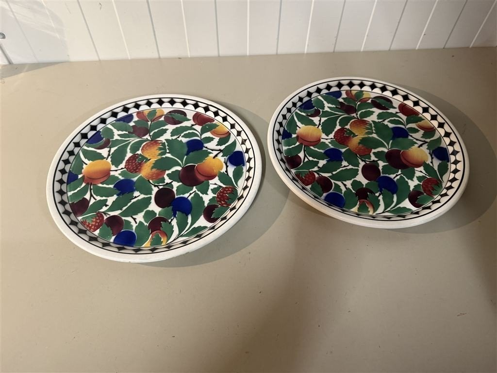Villeroy and Boch - Wallerfrangen borden fruit print twee st, Ophalen of Verzenden, Zo goed als nieuw, Bord(en), Overige stijlen