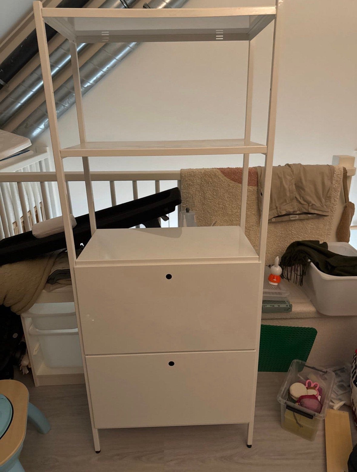 Design Klassieker: Gispen 663 Kast (Wim Rietveld) Wit Staal, Ophalen, Zo goed als nieuw