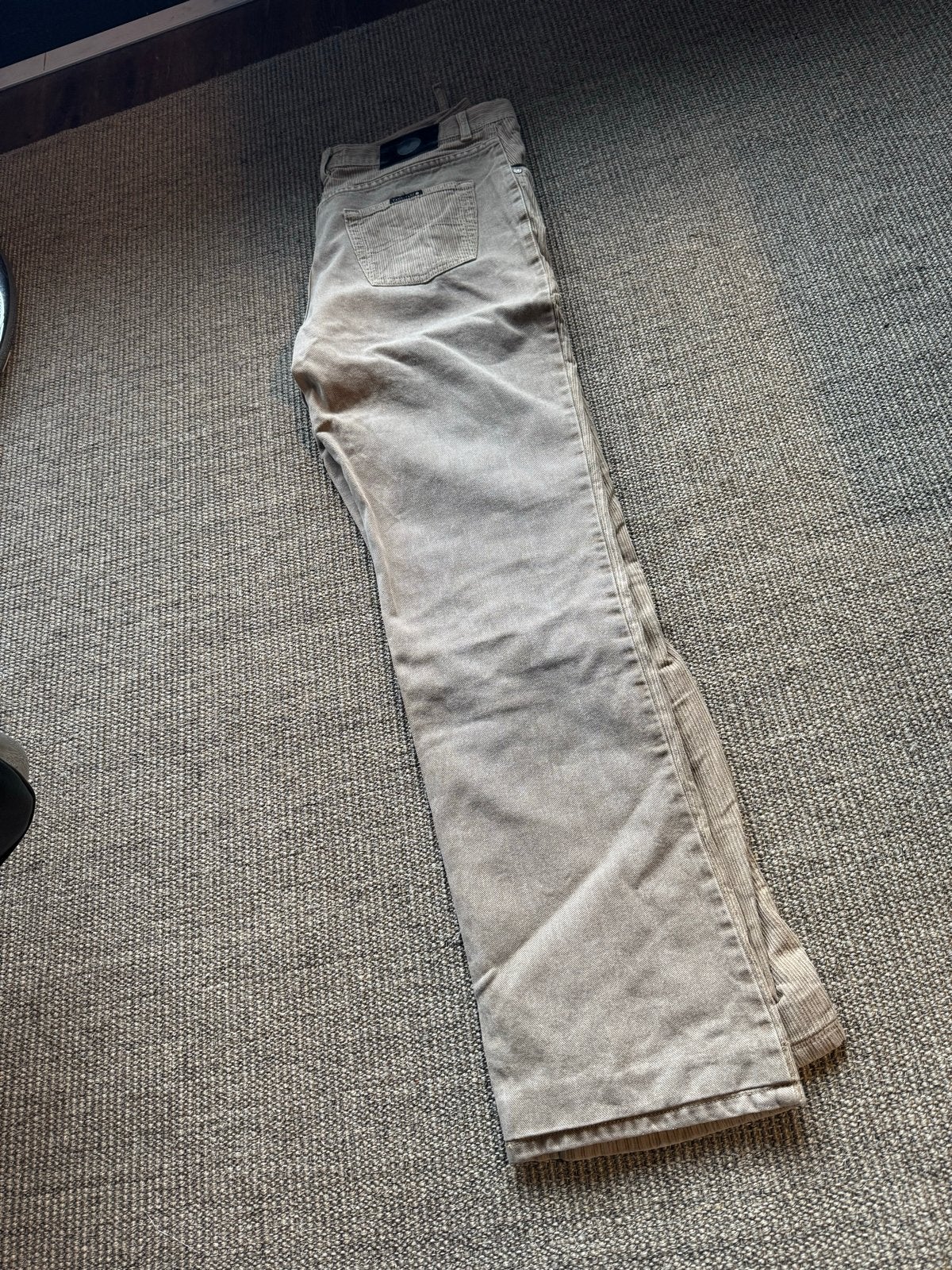 Trussardi Jeans ribstof broek maat 50, Ophalen of Verzenden, Gedragen, Maat 48/50 (M), Beige